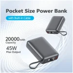 پاوربانک 45 وات کیو سی وای مدل PB20A ظرفیت 20000 میلی آمپر ساعت - تصویر 5