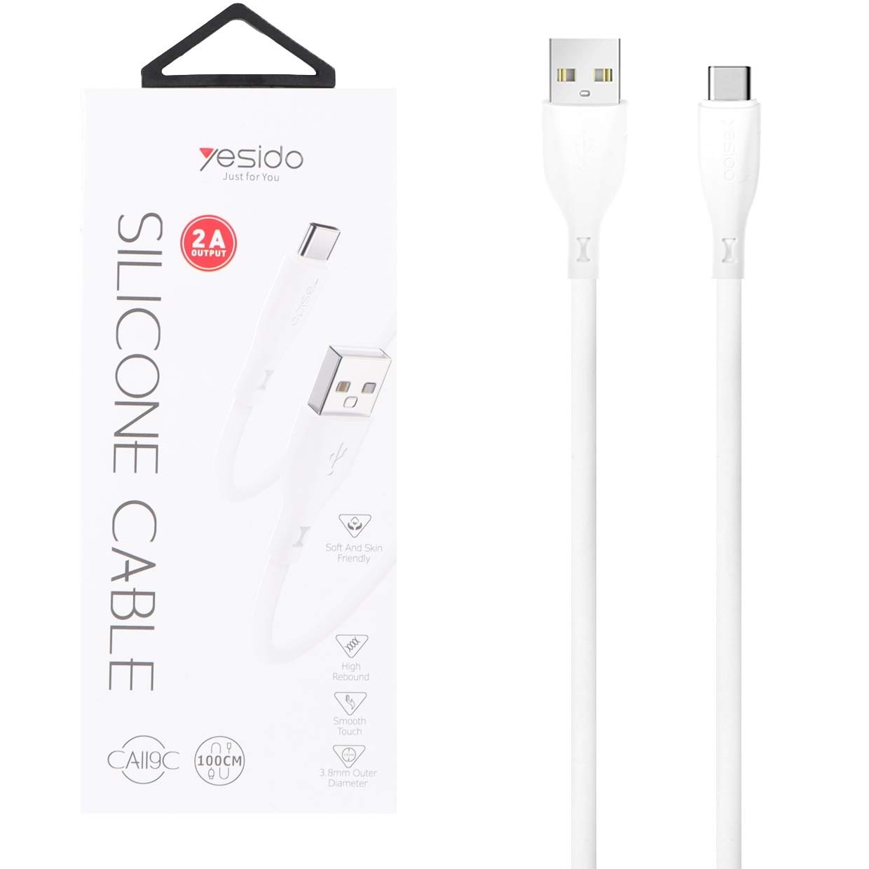 q1X8YMsj1ipsdg-f کابل تبدیل USB به USB-C یسیدو مدل CA119 طول 1 متر - تصویر 1